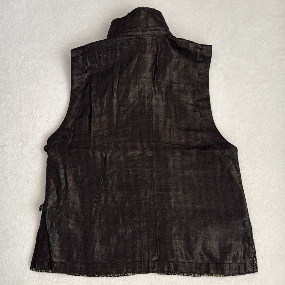 {NWT} Nadya | Reversible Mixed Media Tibet Tibetan Vest Top Handmade in Bali XS - Picture 12 of 16